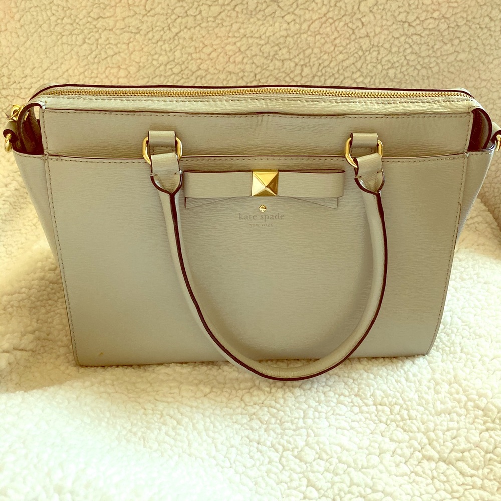 Kate spade light grey handbag